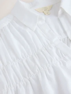 Blanc - chemise Manche courte en lin