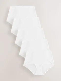 Blanc - Culotte en coton riche 5 Pack