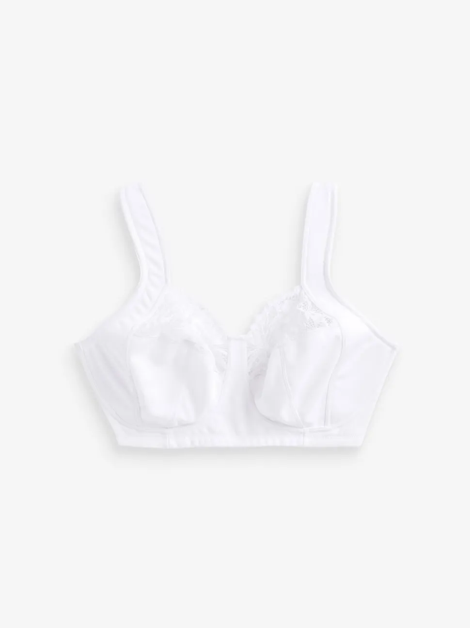 Blanc - DK Ultimate Comfort Cup Soutien-gorge à bretelles rembourrées sans armatures avec soutien latéral