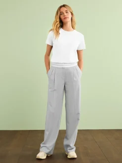 Blanc - Essential Pure Cotton Courts Col rond T-shirt