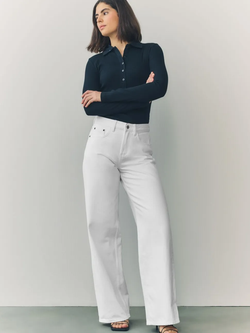Blanc - Jean large