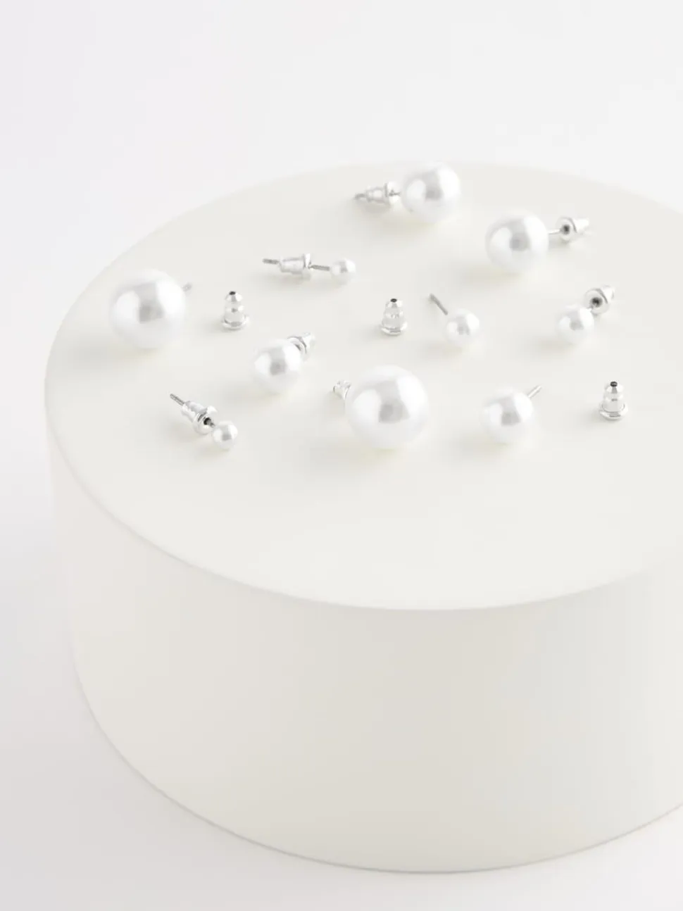 Blanc - Lot de 5 boucles d’oreilles effet perles