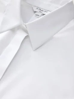 Blanc - Lot de 2 chemises ajustées extensibles indispensables à manches longues