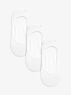 Blanc - Lot de 3 paires de chaussettes invisibles décolleté