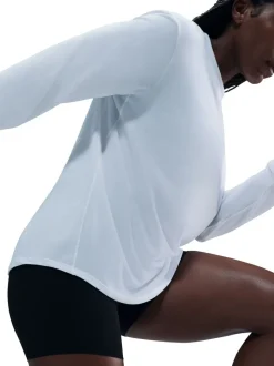 Blanc - Nike haut décontracté Dri-FIT à manches longues