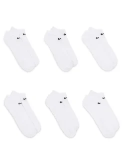 Blanc - Paquet de chaussettes d'entraînement légères et non voyantes Nike Everyday 6
