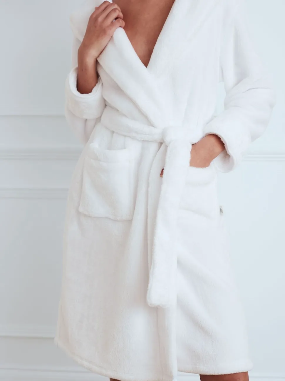 Blanc - Peignoir Chelsea Peers en polaire