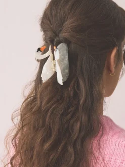 Blanc - Pince à cheveux Swan