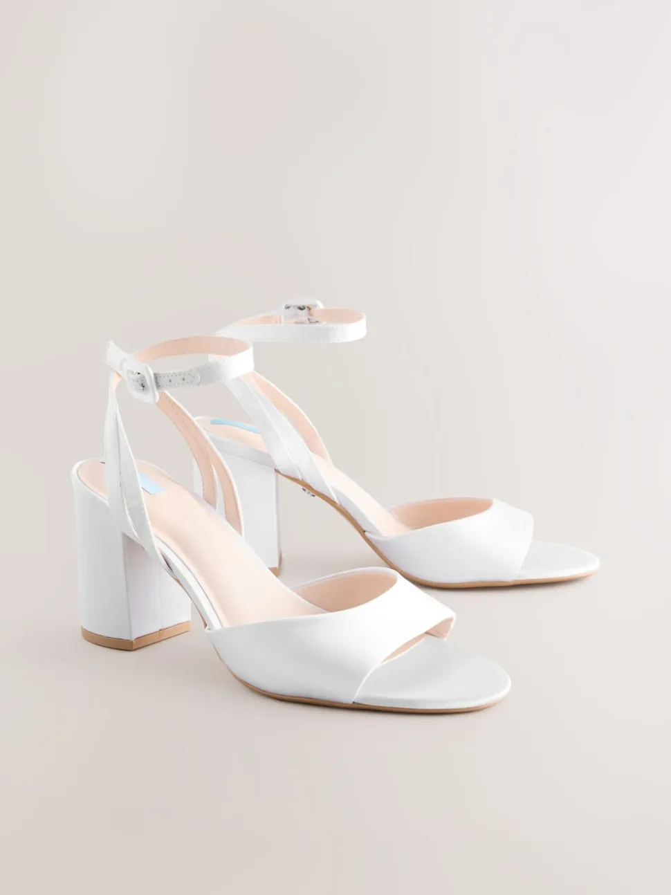 Blanc - Sandales de mariage Forever Comfort® à talons carrés à bout rond