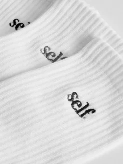 Blanc - Self. Chaussettes de cheville Cushion Sole Lounge 3 Pack