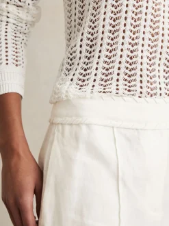 Blanc - Short Reiss Fawn Lin Whipstitch Short