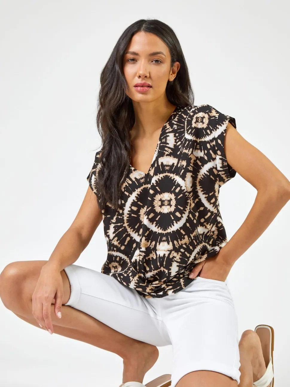 Blanc - Shorts longueur genou Roman indispensable