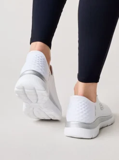 Blanc - Skechers Womens Slip In Summits Dazzling Haze Trainers