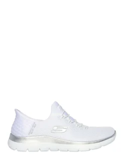 Blanc - Skechers Womens Slip In Summits Dazzling Haze Trainers