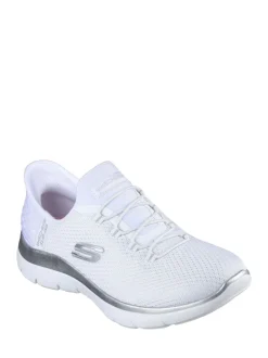 Blanc - Skechers Womens Slip In Summits Dazzling Haze Trainers