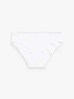 Blanc - Slip invisible à bord festonné