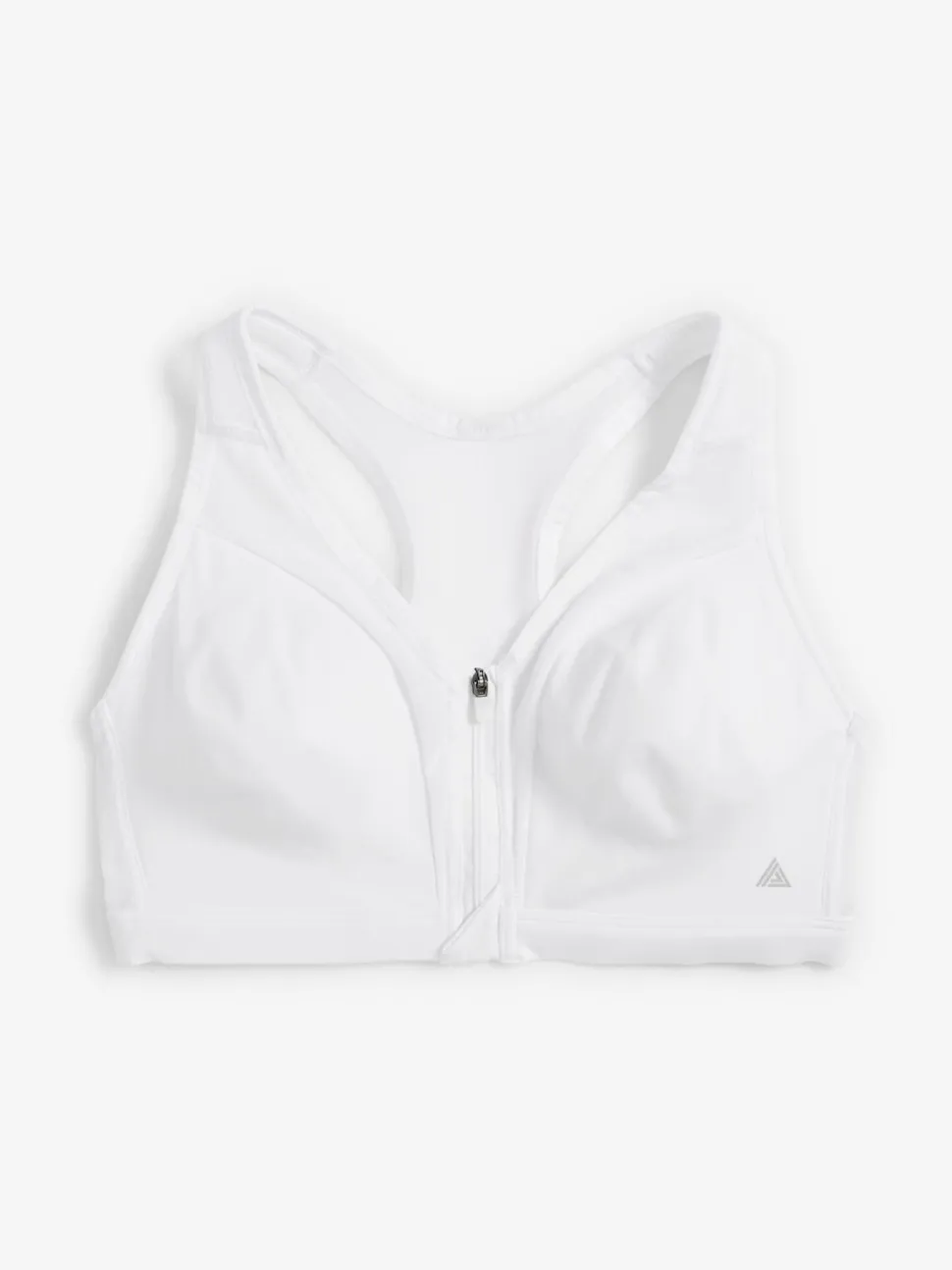 Blanc - Soutien-gorge B-GG Active Sports Impact élevé Dry Tech zippé sur le devant
