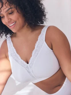Blanc - Soutien-gorge B-H Total Support Ultimate Comfort super doux sans rembourrage