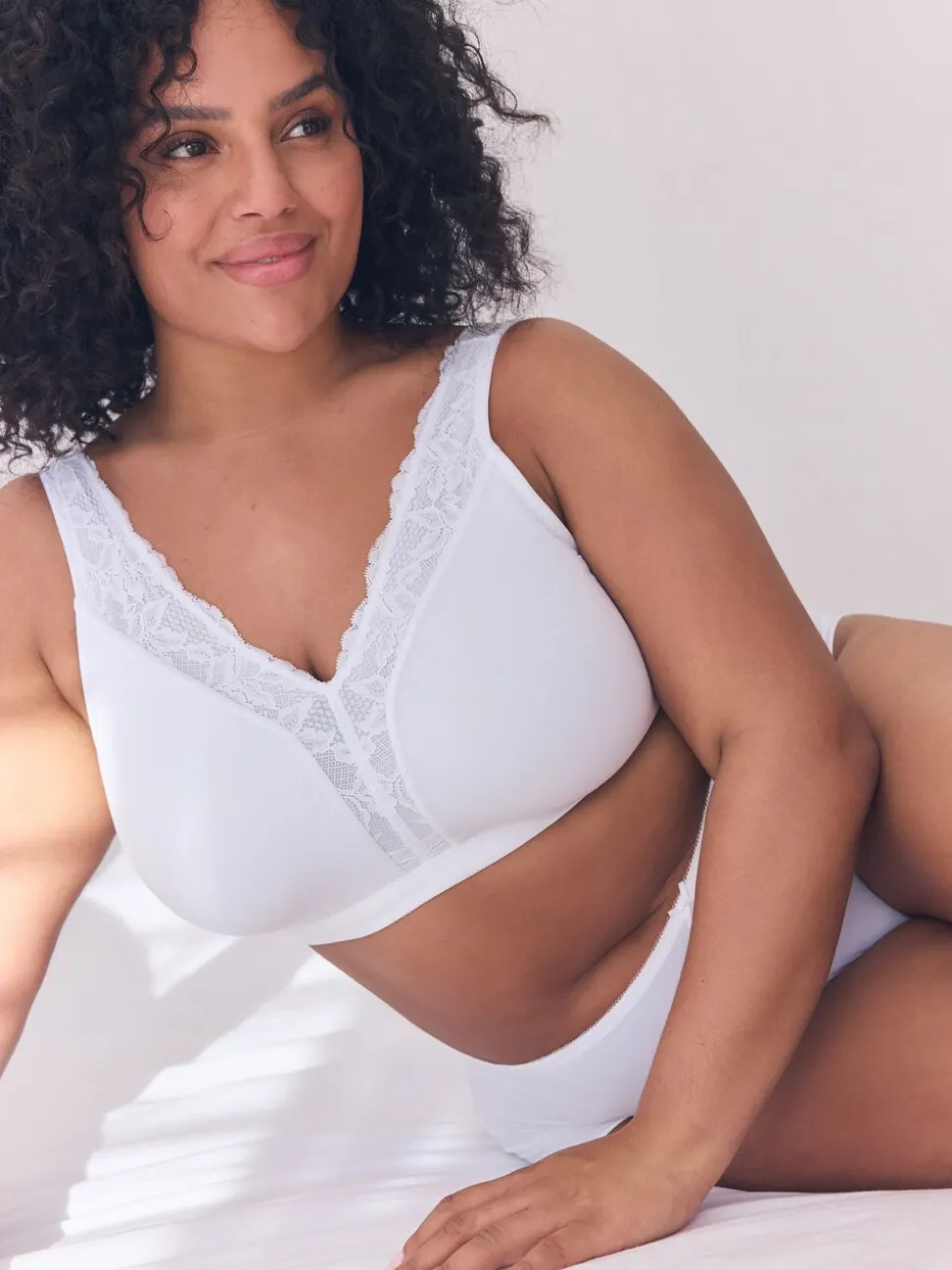 Blanc - Soutien-gorge B-H Total Support Ultimate Comfort super doux sans rembourrage