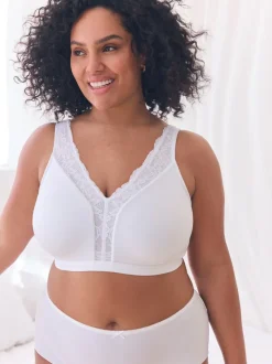 Blanc - Soutien-gorge B-H Total Support Ultimate Comfort super doux sans rembourrage
