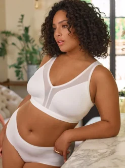 Blanc - Soutien-gorge confort ultime sans armatures sans armatures