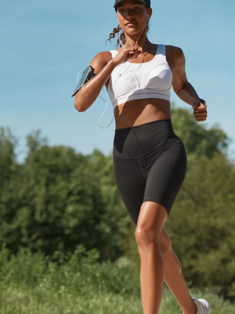 Blanc - Soutien-gorge non rembourré BG Active Sports High Impact Dry Tech