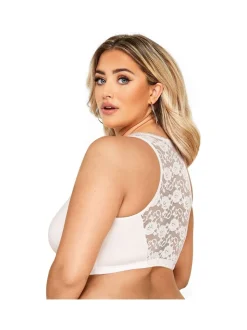 Blanc - Soutien-gorge Yours Curve à fermeture avant