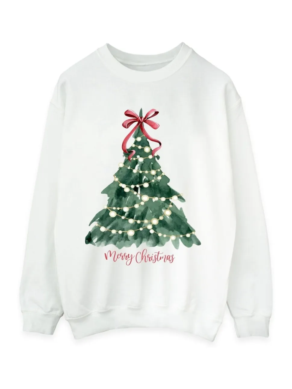 Blanc - Sweat-shirt aquarelle Brands In Noël