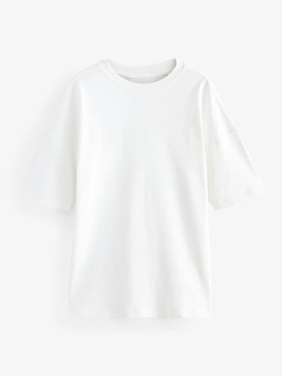 Blanc - T-shirt long épais décontracté