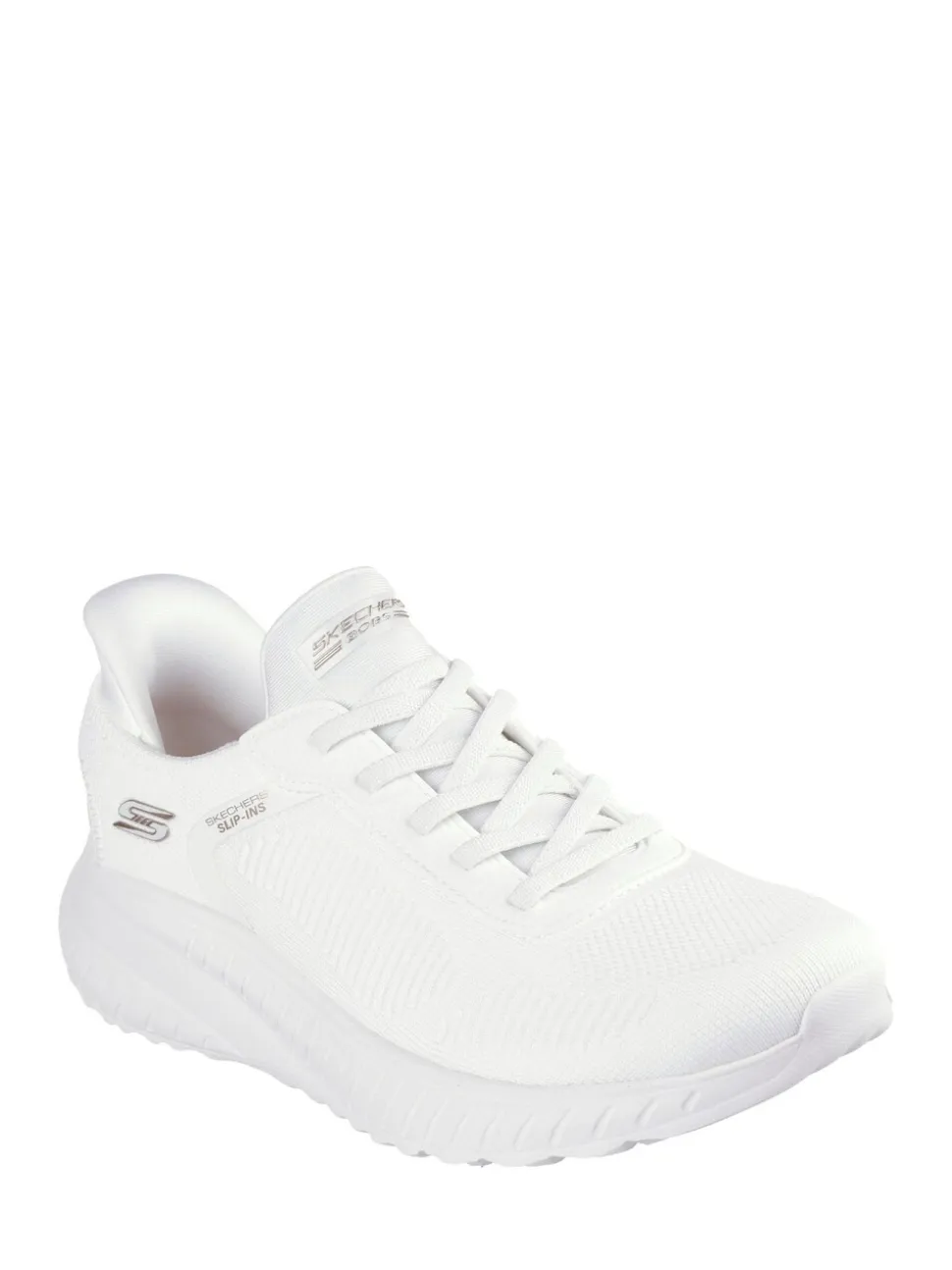 Blanc craie - Baskets Skechers BOBS Sport Squad Chaos Slip In