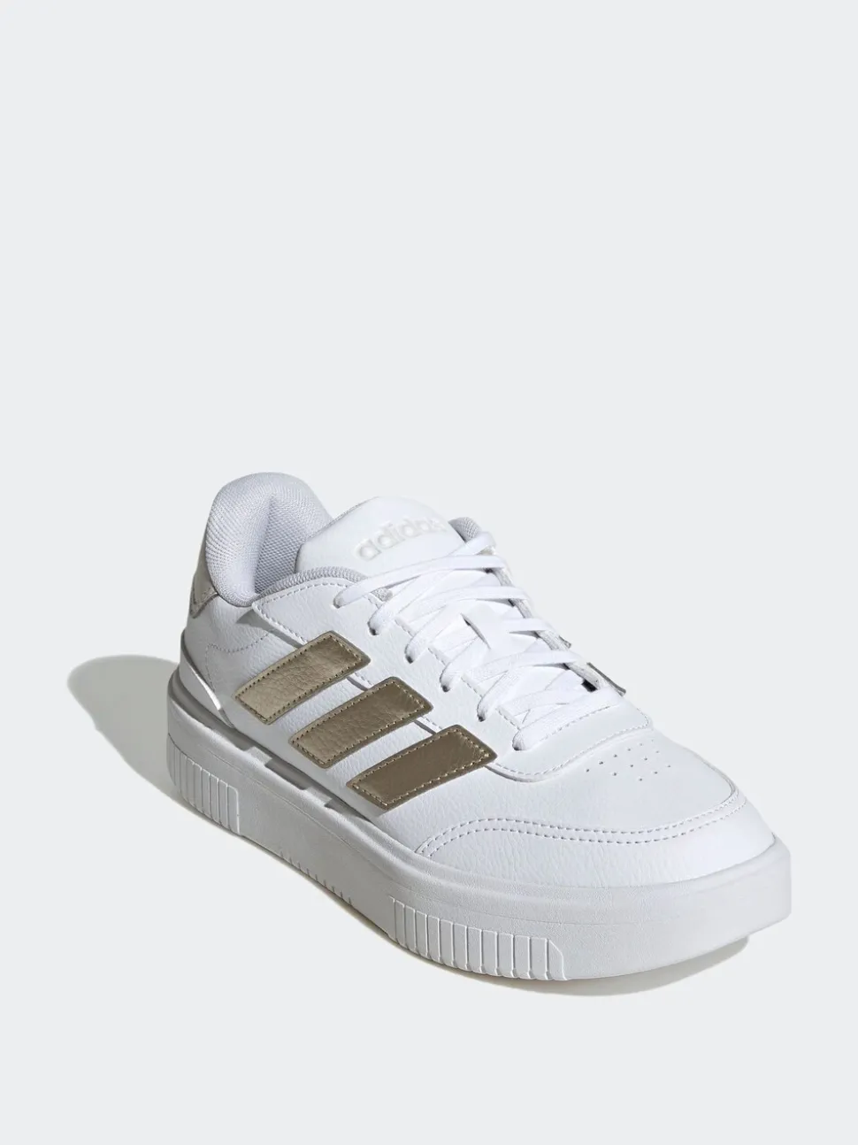 Blanc et doré - Baskets adidas Courtblock Bold