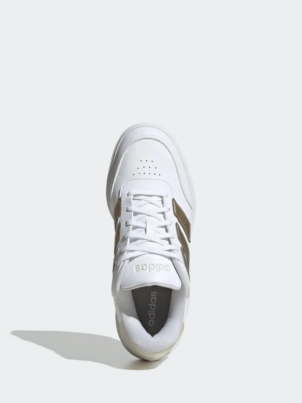 Blanc et doré - Baskets adidas Courtblock Bold