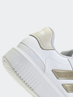 Blanc et doré - Baskets adidas Courtblock Bold