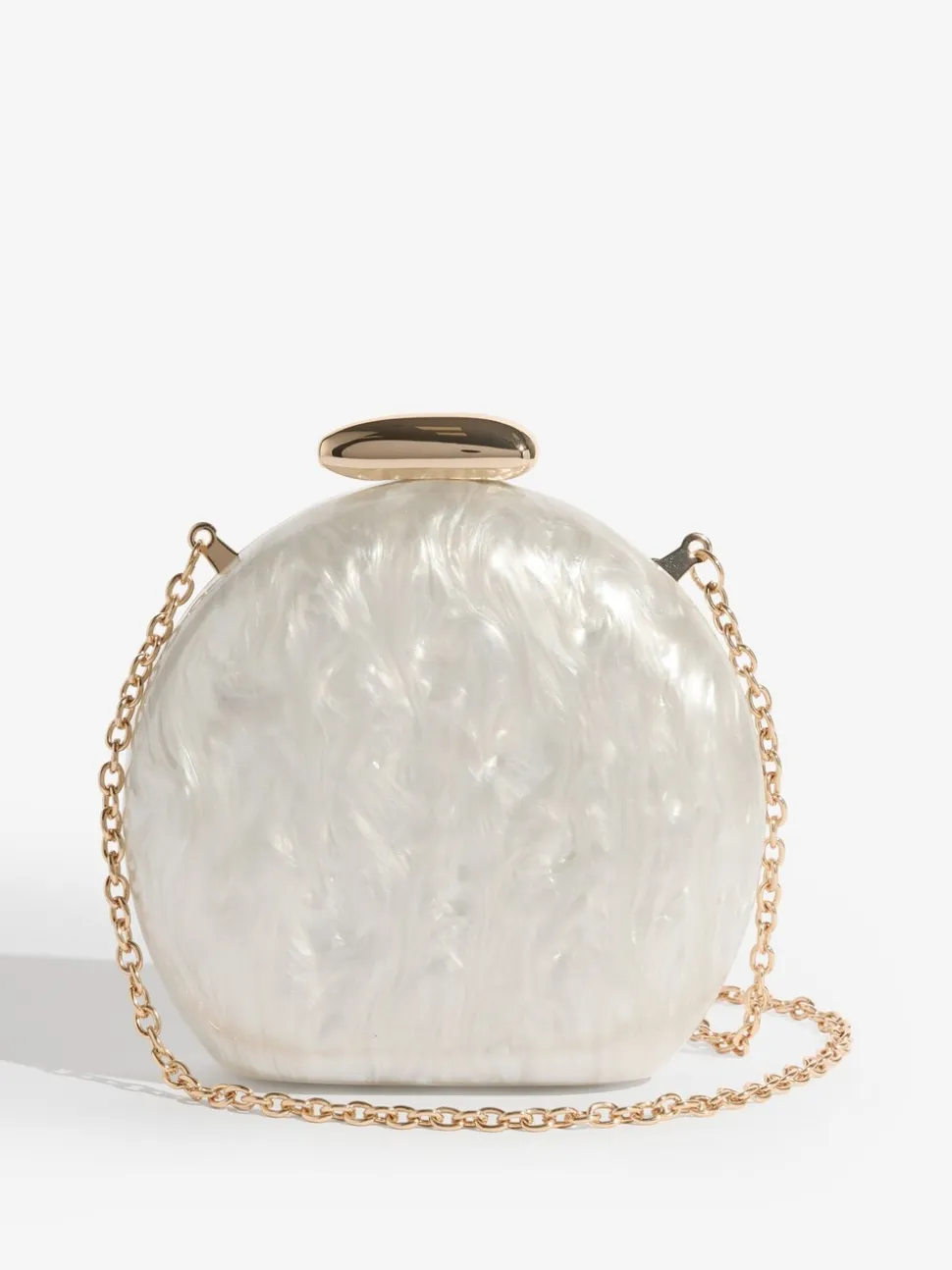 Blanc nuptiale - Pochette Friends Like These ronde en acrylique