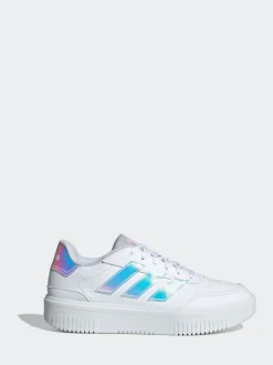 Blanc éteint - Baskets adidas Courtblock Bold