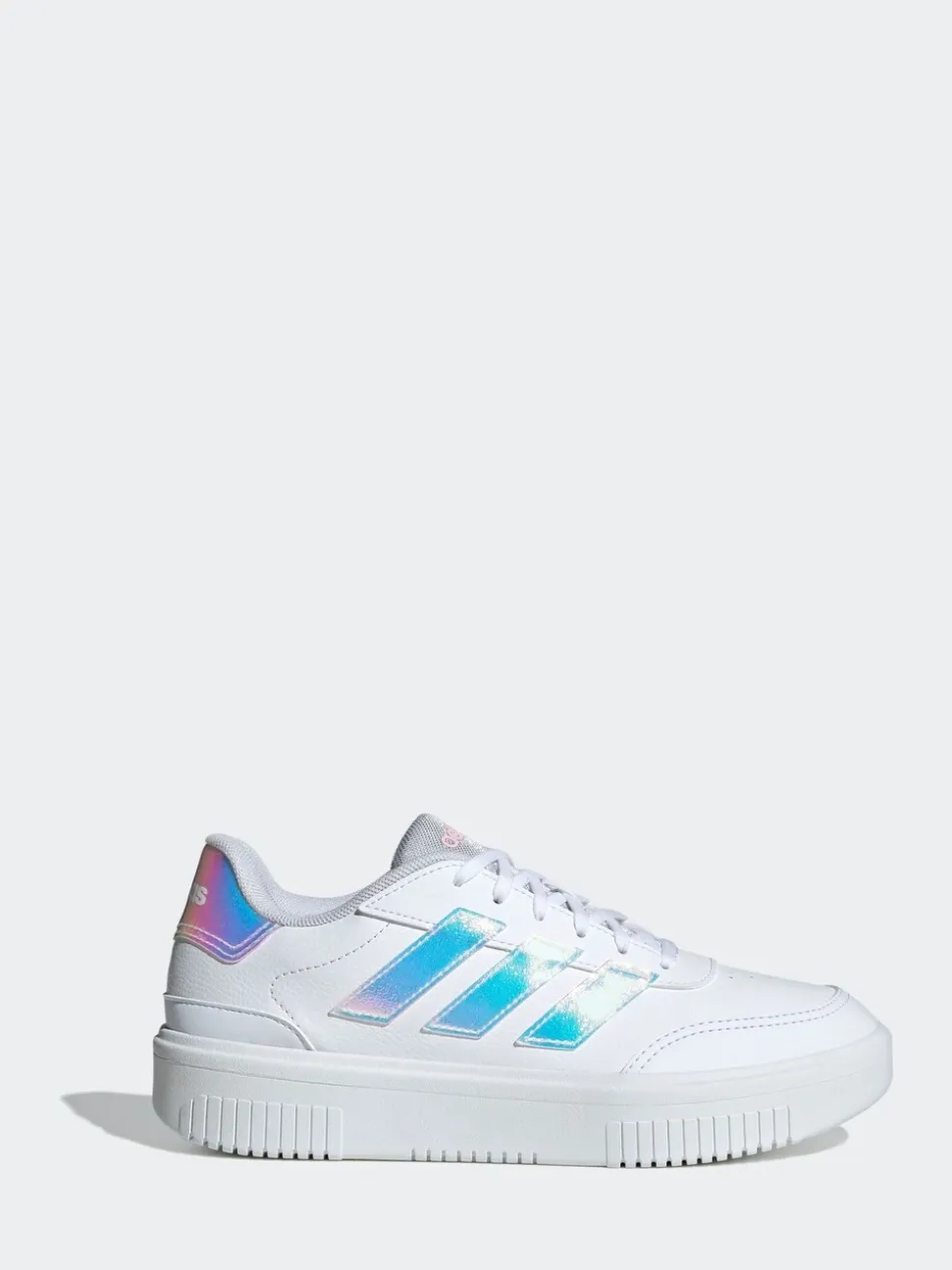 Blanc éteint - Baskets adidas Courtblock Bold