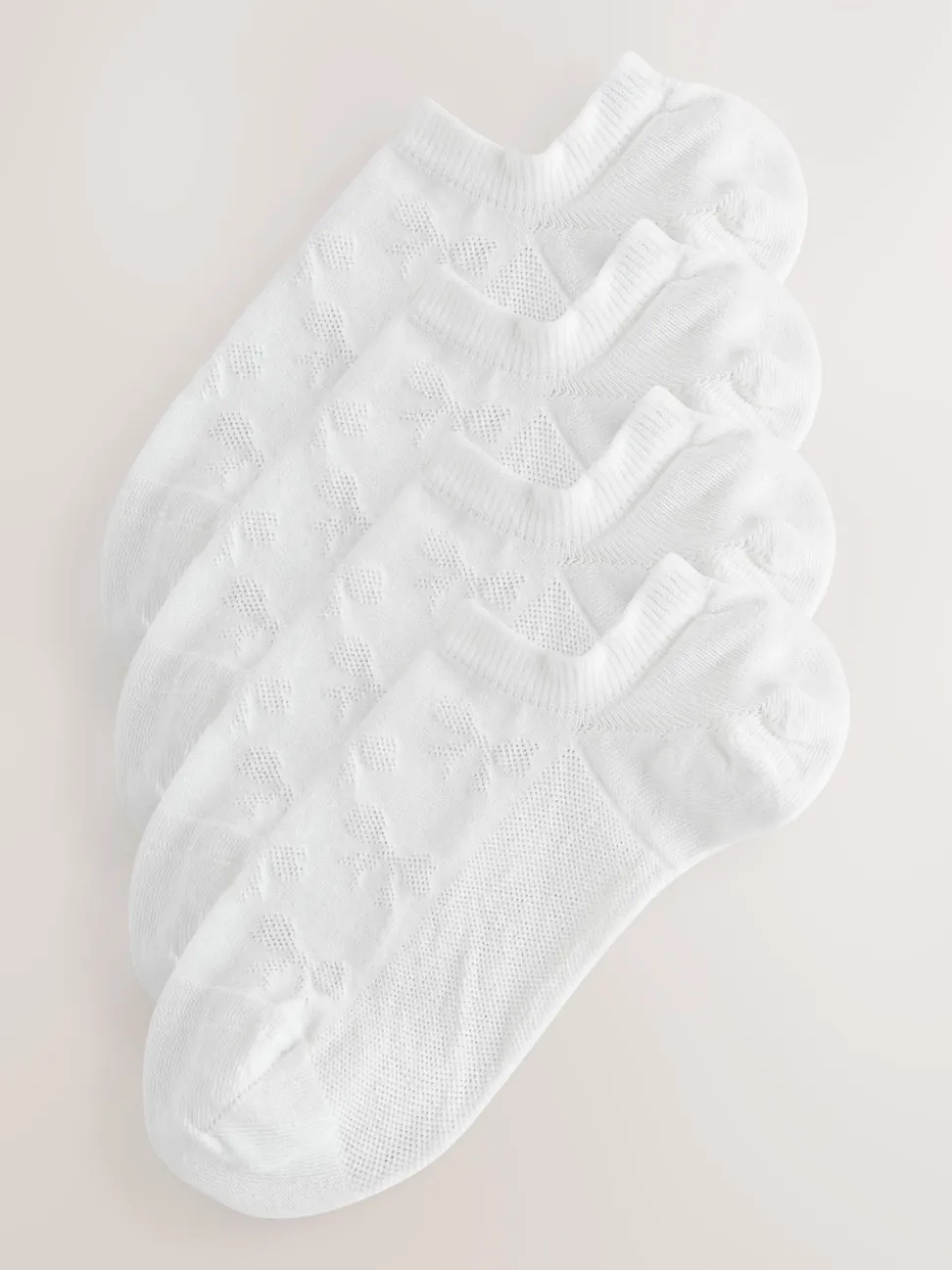 Blanc texturé avec nœud - Paquet de chaussettes d'entraînement 4