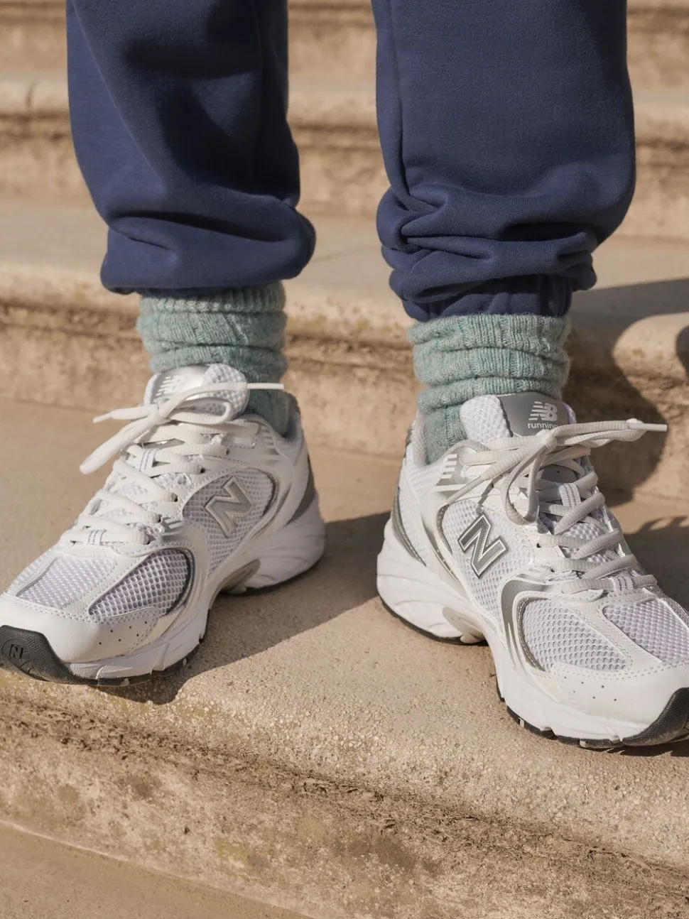 Blanc/Argent - New Balance Womens 530 Trainers