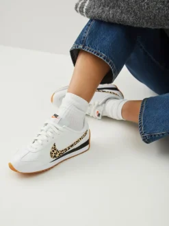 Blanc/imprimé léopard - Nike Pacific Trainers