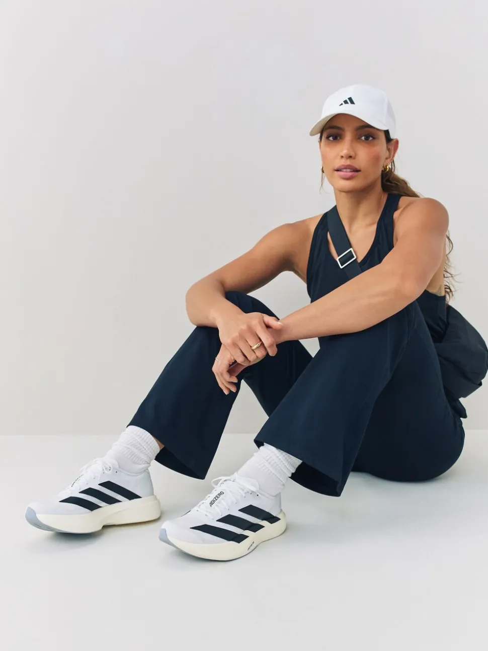 Blanc/Noir - Baskets de running adidas Adizero Evo Sl