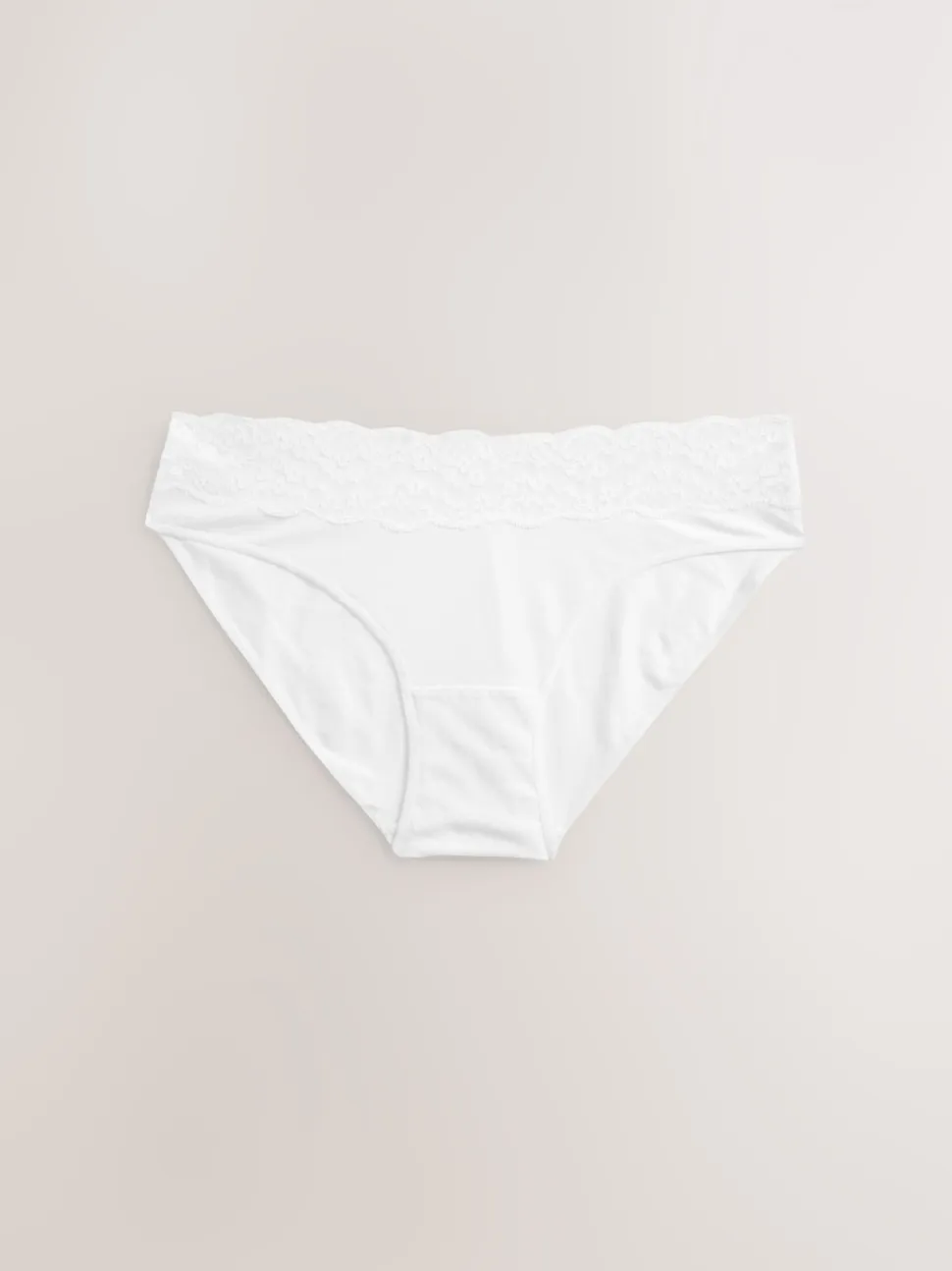 Blanc/Noir/Gris - Lot de 4 culottes en coton et dentelle