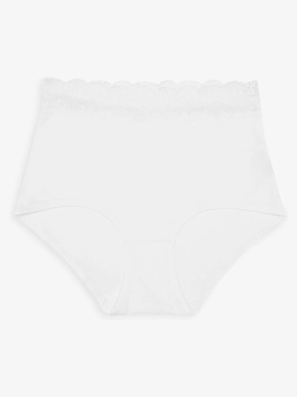 Blanc/Noir/Gris - Lot de 4 culottes en coton et dentelle