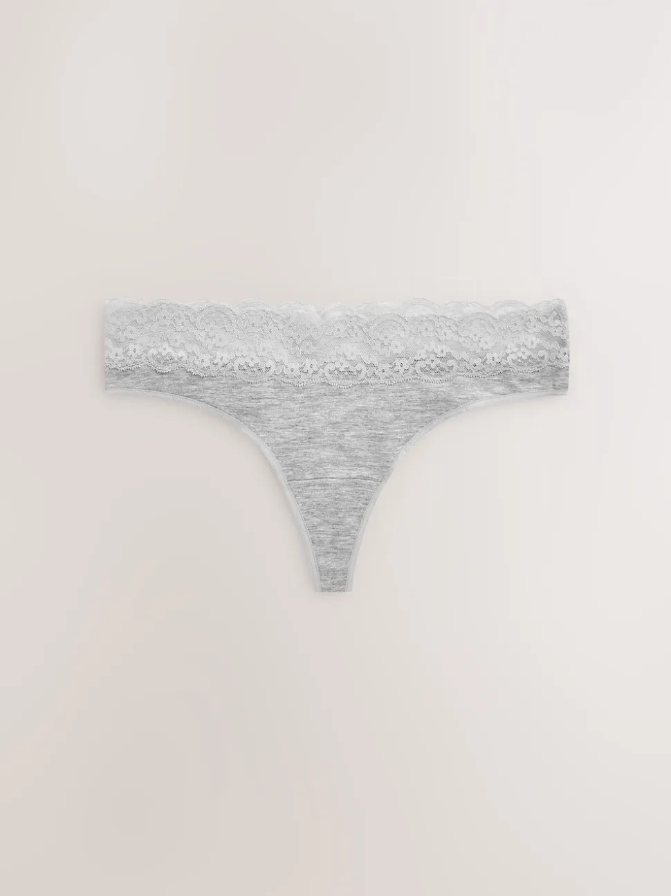 Blanc/Noir/Gris - Lot de 4 culottes en coton et dentelle