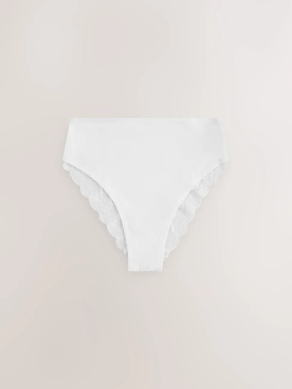 Blanc/Noir/Gris - Lot de 4 culottes en coton et dentelle