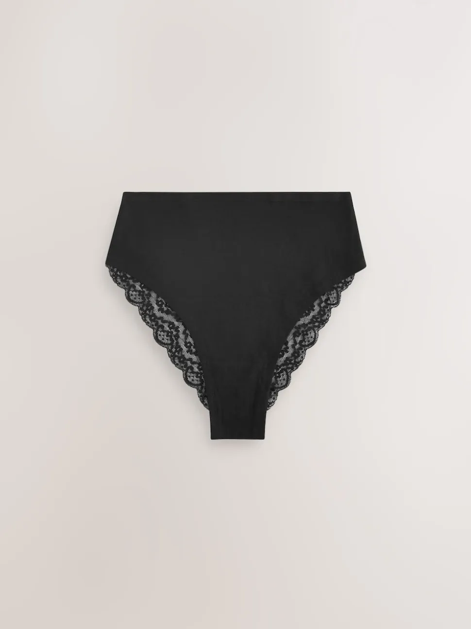 Blanc/Noir/Gris - Lot de 4 culottes en coton et dentelle