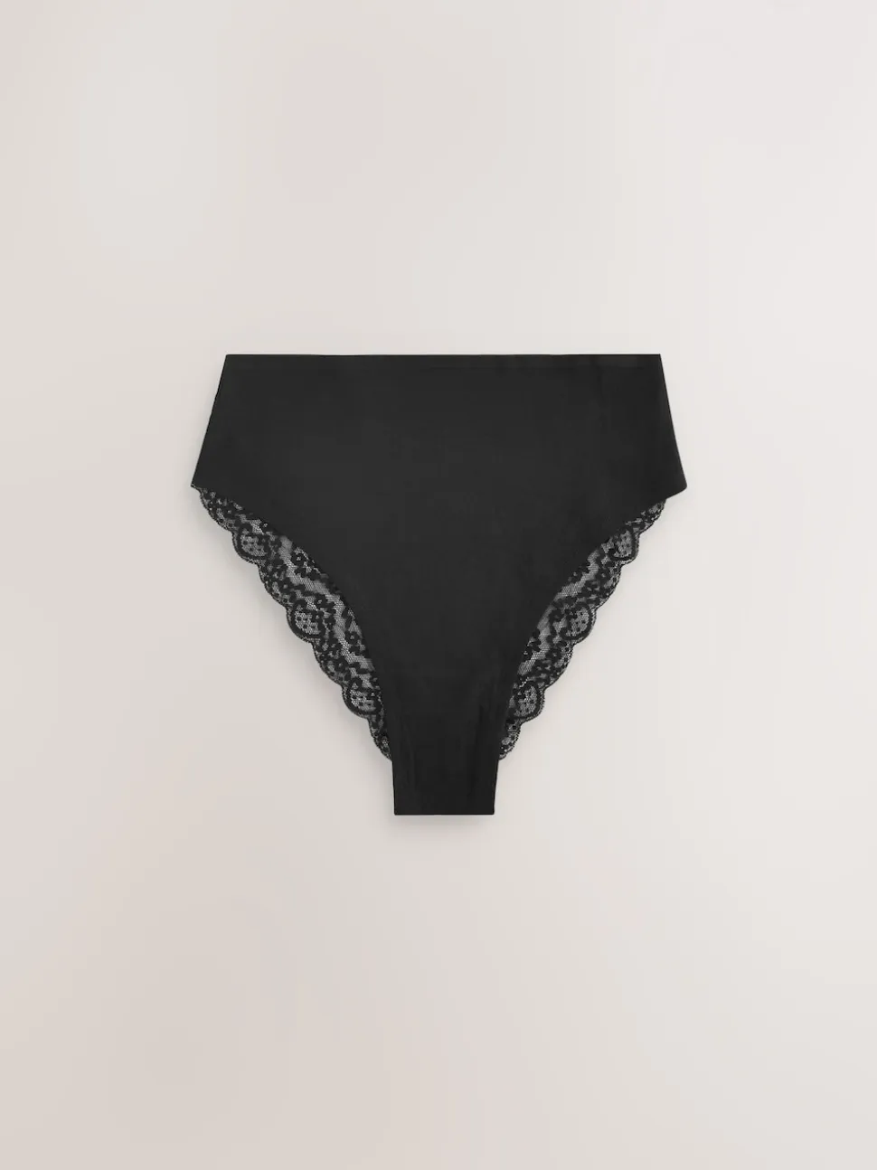 Blanc/Noir/Gris - Lot de 4 culottes en coton et dentelle