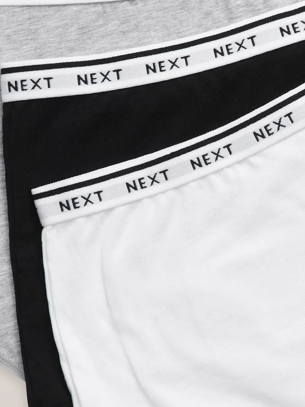 Blanc/Noir/Gris - Lot de 4 culottes à logo en coton