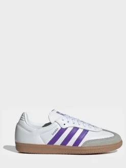 Blanc/Pourpre - Baskets Adidas Original Samba Og
