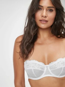 Blanc/Praline Nude - Soutien-gorge sans bretelles DD+ sans coussinets 2 Pack