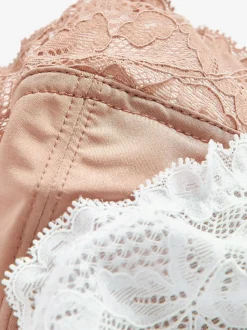 Blanc/Praline Nude - Soutien-gorge à bonnets entiers sans coussinets